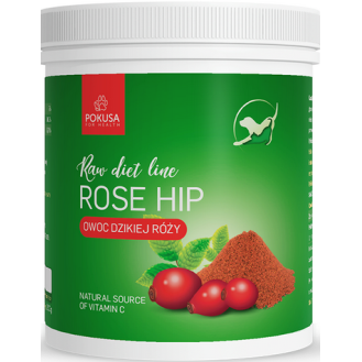 Pokusa RawDietLine Rose Hip Owoc Dzikiej Róży dla psa i kota op. 200g