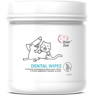 Over Zoo Dental Wipes Czyściki do pielęgnacji zębów dla psa i kota op. 50szt.
