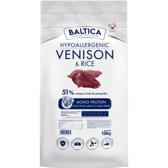 Baltica Hypoallergenic Adult Large Venison&Rice Sucha karma dla psa op. 12kg