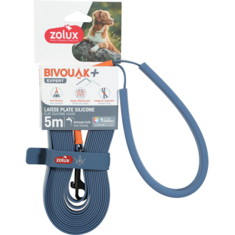Zolux Smycz Bivouak Silikonowa dla psa dł. 5m kolor niebieski
