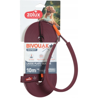 Zolux Smycz Bivouak Silikonowa dla psa dł. 10m kolor czerwony