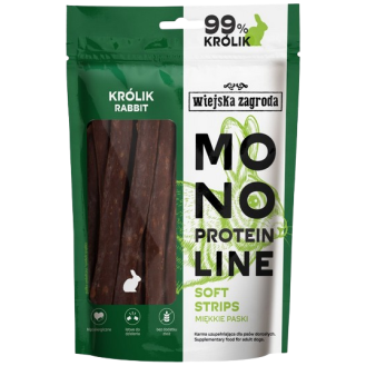 Wiejska Zagroda Monoprotein Soft Stripes Przysmaki z Królikiem dla psa op. 100g