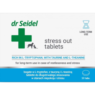 Dr Seidel Preparat uspokajający Stress out tablets dla psa i kota op. 10 tabletek