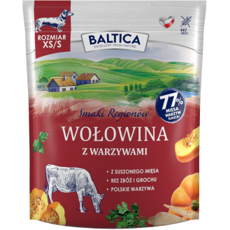 Baltica Smaki Regionów Adult Small Wołowina z Warzywami Sucha Karma dla psa op. 1kg