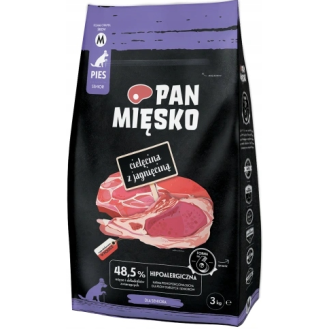 Pan Mięsko Cielęcina z jagnięciną Medium Senior Sucha Karma dla psa op. 3kg