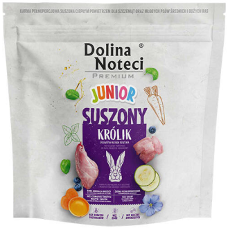 Dolina Noteci Premium Junior Królik Suszona Karma dla psa op. 1kg [Data ważności: 19.07.2026] WYPRZEDAŻ