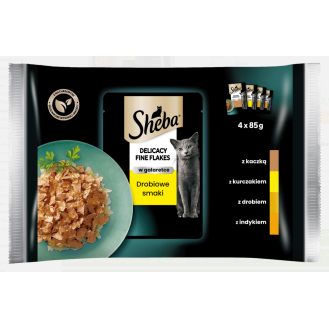 Sheba Delicacy in Jelly Adult Kolekcja smaków drobiowych w galaretce Mokra Karma dla kota op. 4x85g
