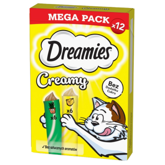 Dreamies Creamy Przysmak z pyszną kocimiętką i serem dla kota op. 12x10g