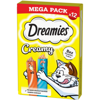 Dreamies Creamy Przysmak z pysznym łososiem i kurczakiem dla kota op. 12x10g