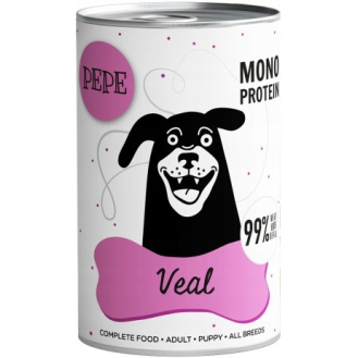 Paka Zwierzaka Pepe Cielęcina Mokra karma dla psa op. 400g
