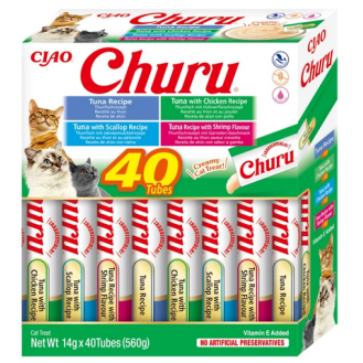 Inaba Ciao Churu Variety Tuna and Seafood Przysmak dla kota op. 40x14g