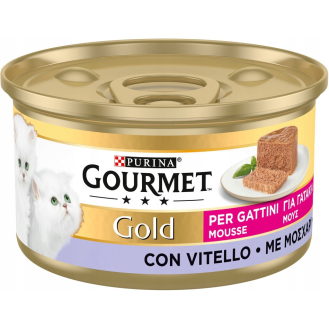 Gourmet Gold Kitten Mus z cielęciną Mokra Karma dla kota op. 85g