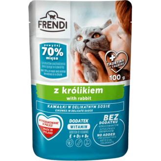 Frendi Kawałki z Królikiem w Delikatnym Sosie Mokra Karma dla kota op. 100g