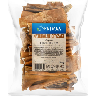Petmex Przysmak Skóra końska dla psa dł. 15cm op. 500g