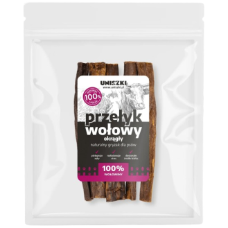 Uniszki Gryzak Przełyk Wołowy  okrągły dla psa op. 100g WYPRZEDAŻ