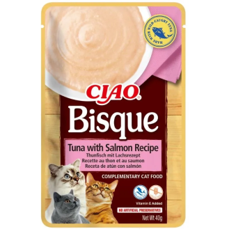 Inaba Ciao Bisque Tuna with salmon recipe Mokra Karma dla kota op. 40g
