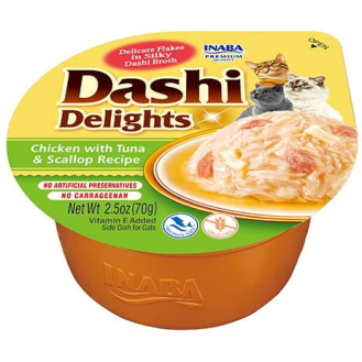 Inaba Ciao Dashi Delights Chicken&Tuna&Scallop Recipe Mokra Karma dla kota op. 70g