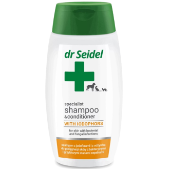 Dr Seidel Szampon jodoforowy z odżywką dla psa poj. 220ml
