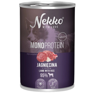 Nekko Monoprotein Adult Jagnięcina Mokra Karma dla psa op. 400g