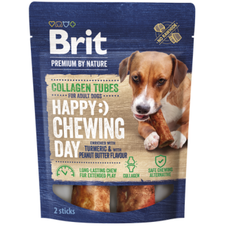 Brit Premium Happy Chewing Day Collagen Tubes Przysmak dla psa op. 2szt.
