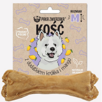 Paka Zwierzaka Kość z dodatkiem królika i mango rozm. M dł. 12 cm
