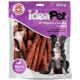IdeaPet Przysmak O! Fingersy z kaczką i ryżem dla psa op. 500g