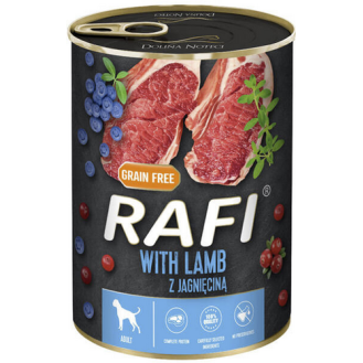Rafi Dog Jagnięcina z borówką i żurawiną Mokra Karma dla psa op. 400g
