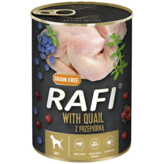 Rafi Dog Przepiórka z borówką i żurawiną Mokra Karma dla psa op. 400g