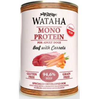 Wataha Mono Adult Beef&Carrots Mokra Karma dla psa op. 400g