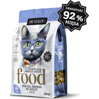 Dr Malou Kaczka z jagnieciną Liofilizowana Karma dla kota op. 500g