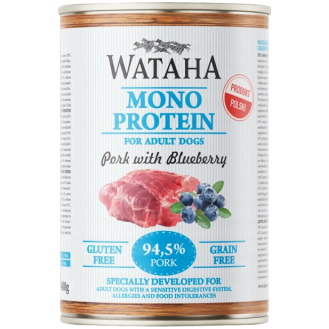 Wataha Mono Adult Pork&Blueberry Mokra Karma dla psa op. 400g