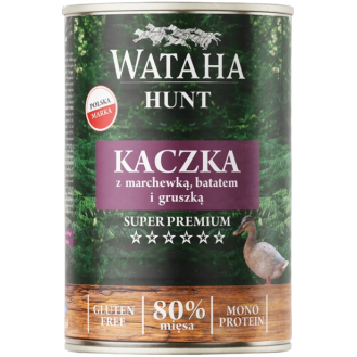 Wataha Hunt Adult Kaczka z marchewką i batatem Mokra Karma dla psa op. 400g