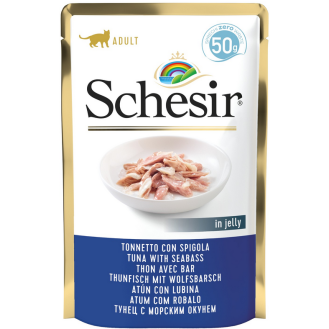 Schesir Adult Tuna&Seabass in Jelly Mokra Karma dla kota op. 50g