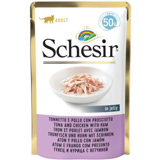 Schesir Adult Tuna&Chicken with Ham in Jelly Mokra Karma dla kota op. 50g