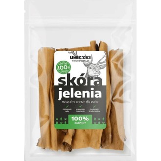 Uniszki Przysmak Skóra jelenia dla psa op. 100g