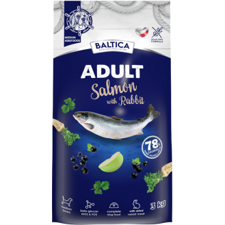 Baltica Excellent Hypoallergenic Adult Medium Salmon with Rabbit Sucha Karma dla psa op. 3kg