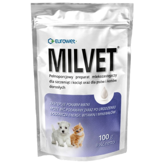 Eurowet Mleko w proszku Milvet dla szczeniąt i kociąt op. 100g