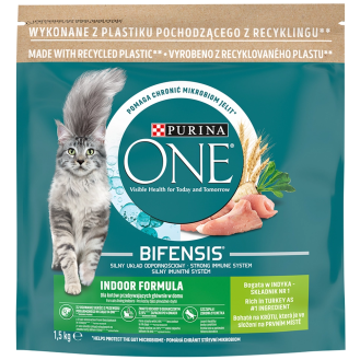 Purina ONE Cat Indoor z Indykiem Sucha Karma dla kota op. 1.5kg