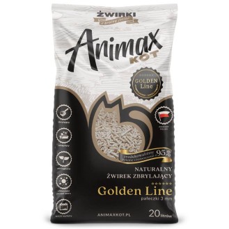 Animax Żwirek drewniany (Pellet) Golden Line dla kota op. 20l