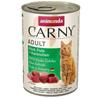 Animonda Carny Adult Wołowina i Indyk z Królikiem Mokra Karma dla kota op. 400g
