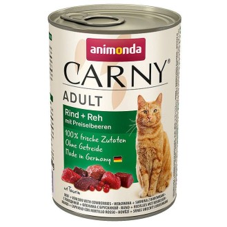 Animonda Carny Adult Wołowina i Sarnina z borówką Mokra Karma dla kota op. 400g