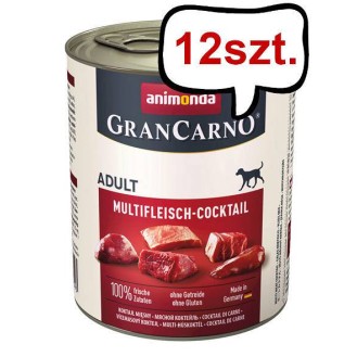 Animonda GranCarno Adult koktajl mięsny Mokra Karma dla psa op. 800g Pakiet 12szt.
