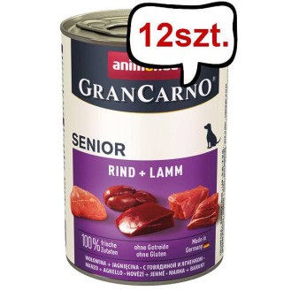 Animonda GranCarno Senior wołowina z jagnięciną Mokra Karma dla psa op. 400g Pakiet 12szt.