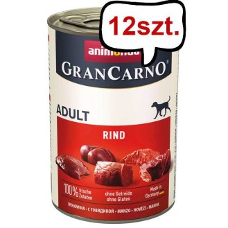 Animonda GranCarno Adult wołowina Mokra Karma dla psa op. 400g Pakiet 12szt.