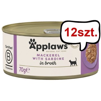 Applaws Natural Cat Food Makrela z sardynkami Mokra Karma dla kota op. 70g Pakiet 12szt.