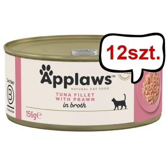 Applaws Natural Cat Food Tuńczyk z krewetkami Mokra Karma dla kota op. 156g Pakiet 12szt.