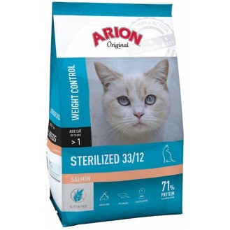 Arion Original Cat Sterilised 33/12 Salmon Sucha Karma dla kota op. 7.5kg + 2kg GRATIS