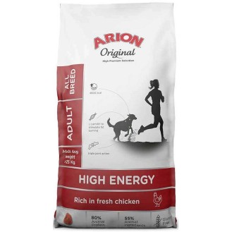 Arion Original Adult High Energy Sucha Karma dla psa op. 12kg + Voskes Training Treats GRATIS