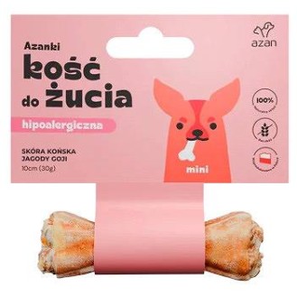 Azan Kość do żucia Azanki Adult Mini Hipoalergiczna ze skórą końską op. 30g