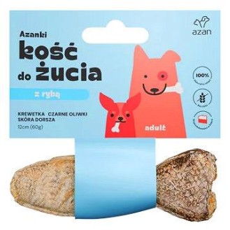 Azan Kość do żucia Azanki Adult z krewetką i oliwkami op. 60g